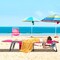 Folding Outdoor Lounge Chair with Adjustable Backrest and Cushioned Face Pillow